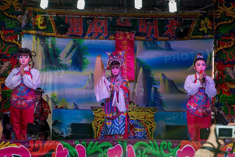 Chinese opera at a temple procession