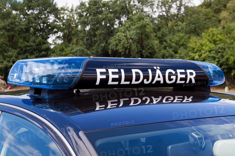 Blue light with reflection of the military police of the German Armed Forces