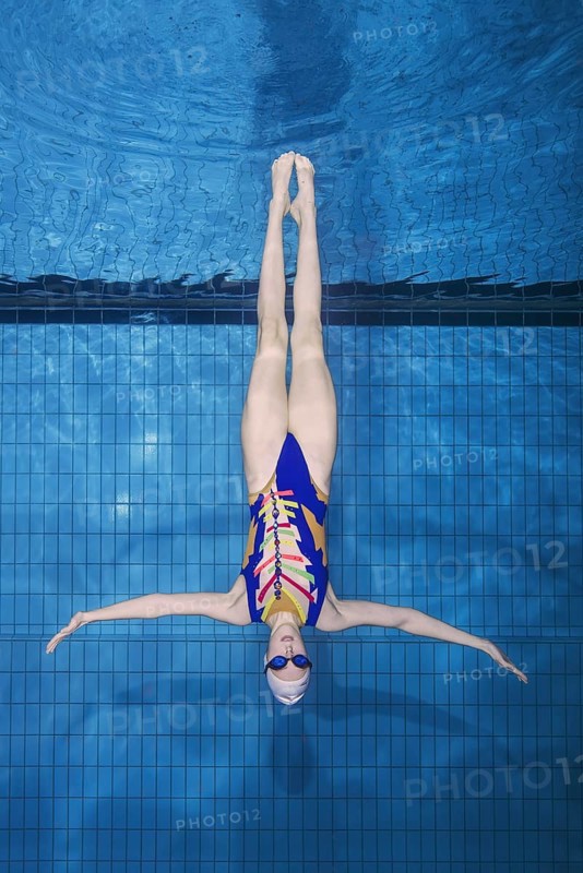 Underwater view of Synchronized Swimming