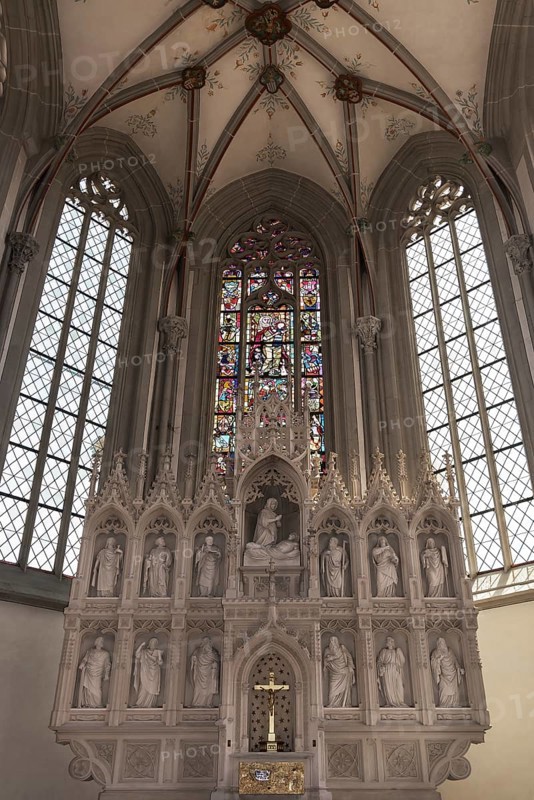 Neo-Gothic altar in the Ritterkapelle