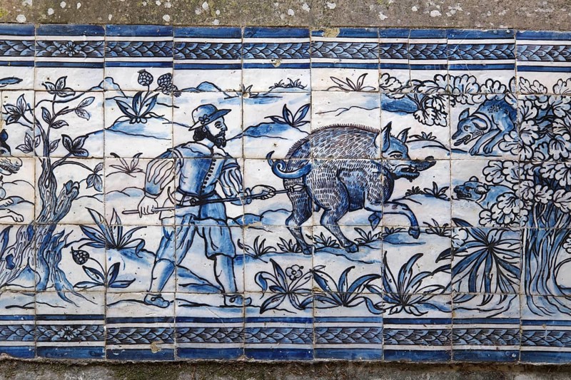 Picture from blue tiles