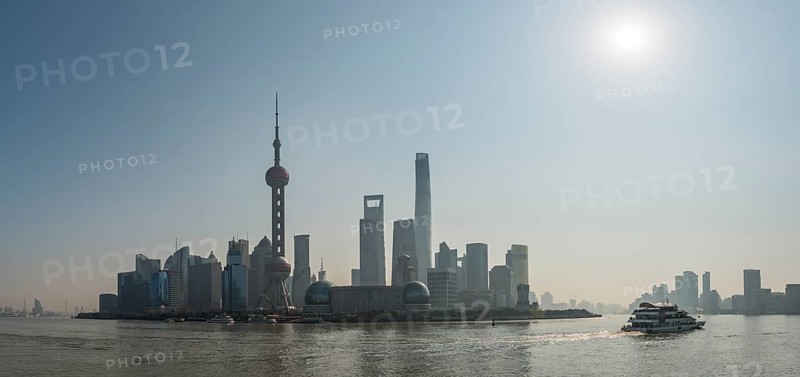 Skyline of Shanghai with Oriental Pearl Tower and Shanghai Tower