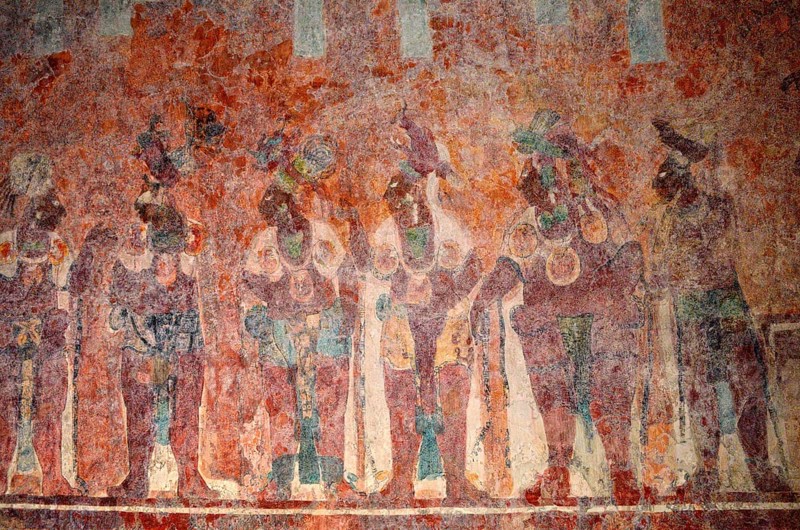 Original mural in temple