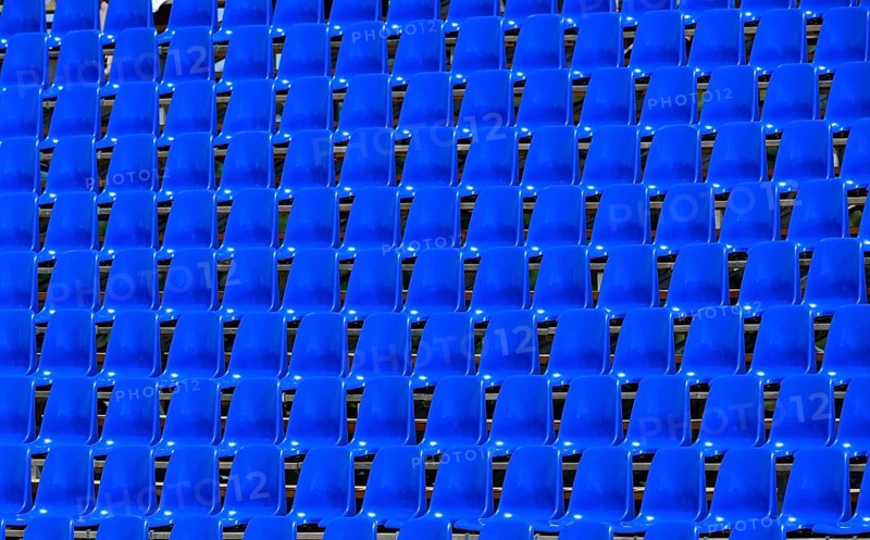Empty grandstand seats