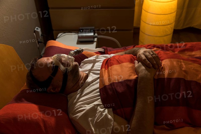 Man with sleep apnea syndrome