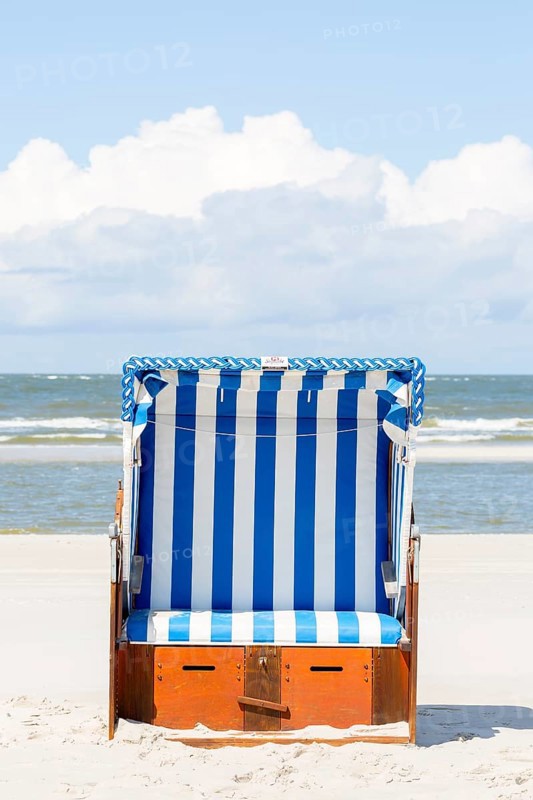 Beach chair on the beach