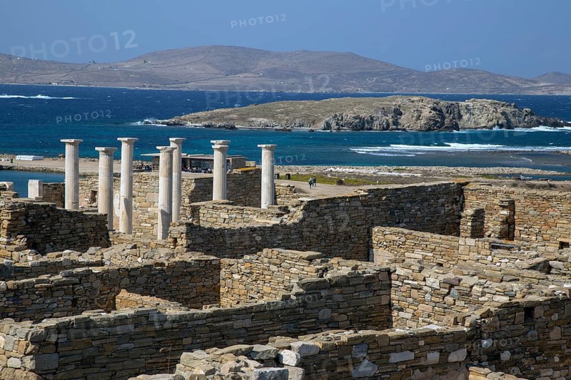 Archaeological site on Museum Island Delos