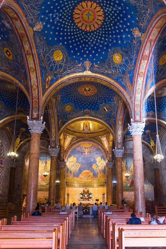 Interior decorated with frescoes