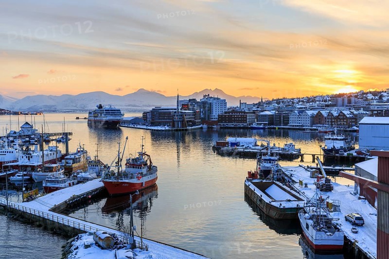 Harbor in winter