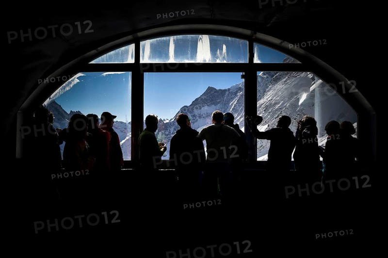 Tourists having view of the Arctic Ocean