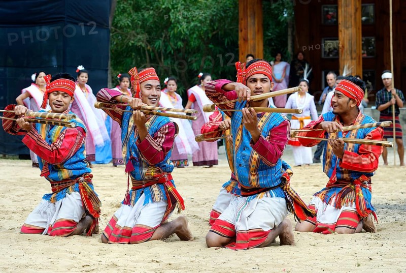 Tribal ritual dance at the Hornbill Festival