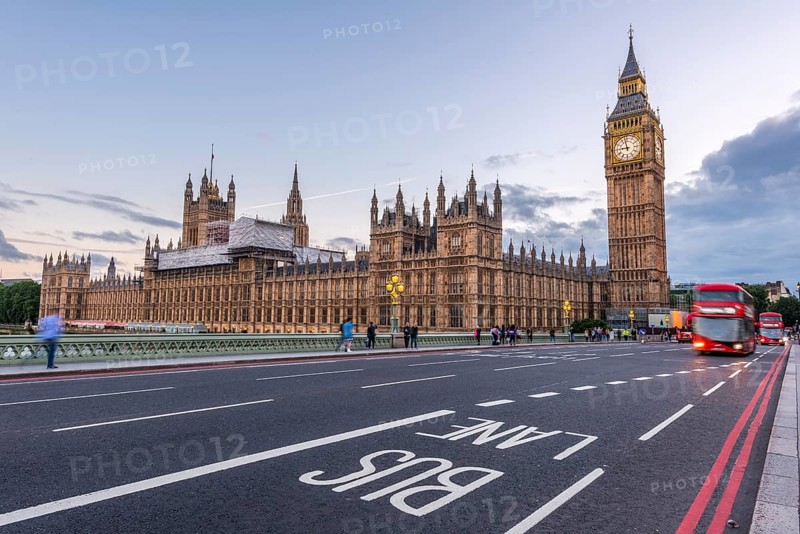 Double decker bus on Westminster Bridge