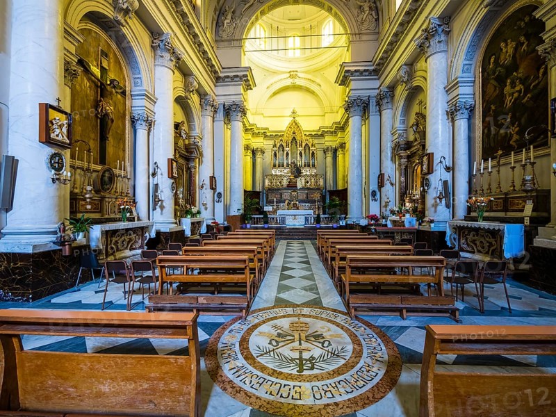 Interior of Parrocchia Maria SS Church. Annunziata