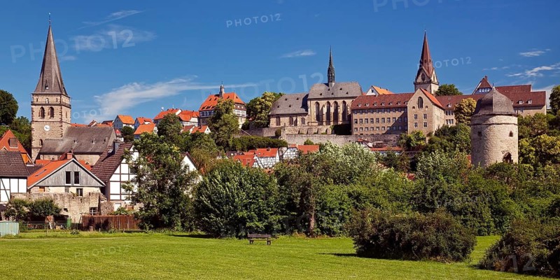 Panorama of medieval town of Warburg