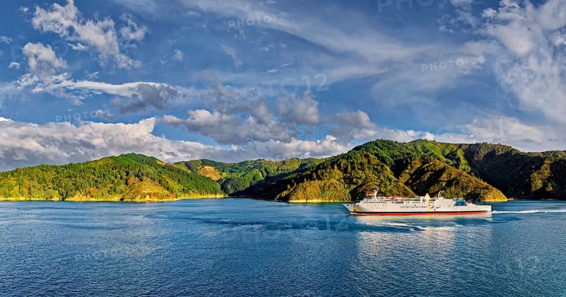 Interislander Cook Strait Ferry in Queen Charlotte Sound