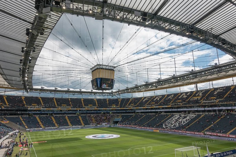 Football stadium Commerzbank-Arena before a Bundesliga game