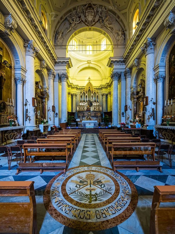 Interior of Parrocchia Maria SS Church. Annunziata