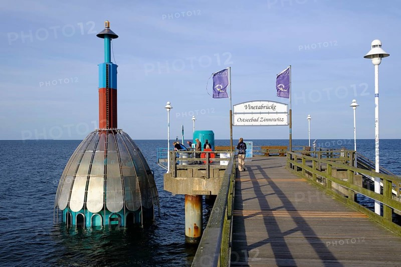 Pier with diving bell