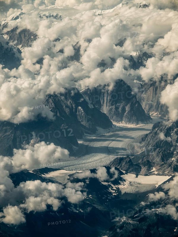 View when approaching Anchorage Airport to Matanuska Glacier