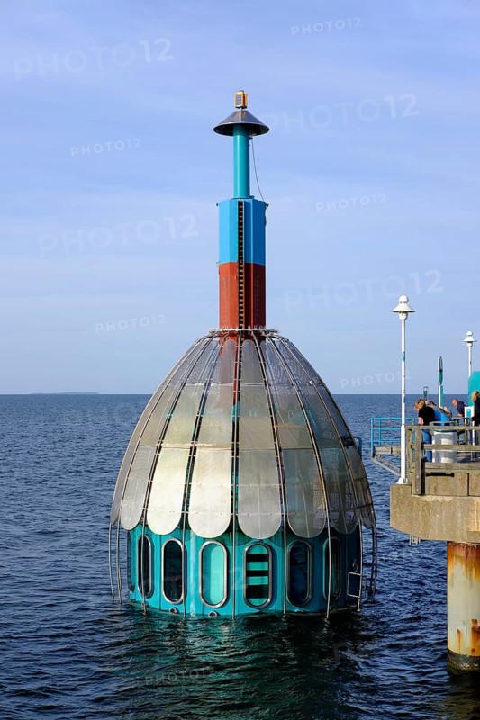 Pier with diving bell