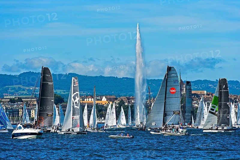 Sailboats at the start line