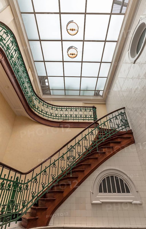 Old staircase in a former office building