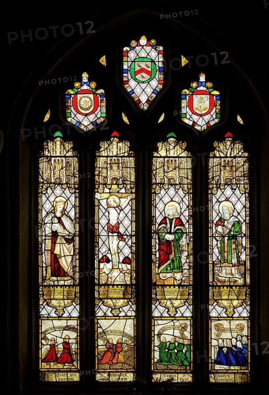Glass window in parish church