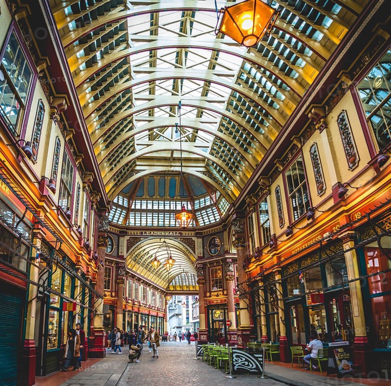 Covered market hall
