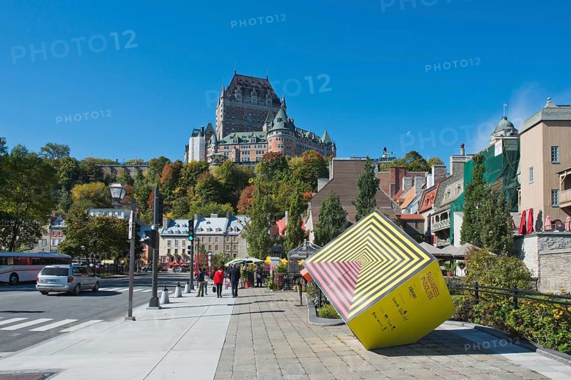 View from the lower town to Chateau Frontenac
