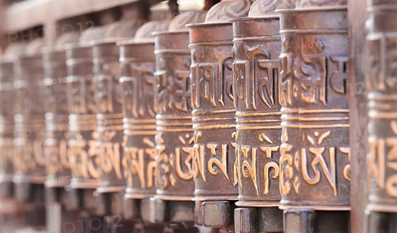 Prayer wheels at Swayambhunath temple