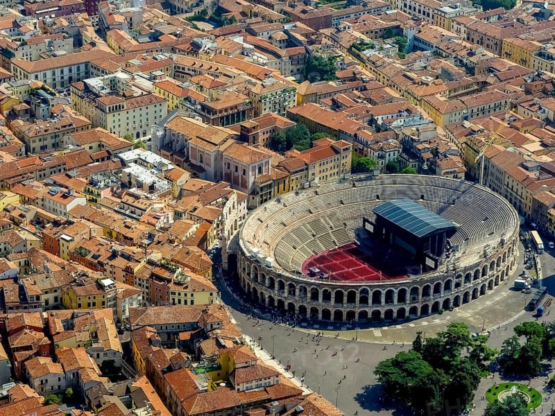 City centre with Arena di Verona