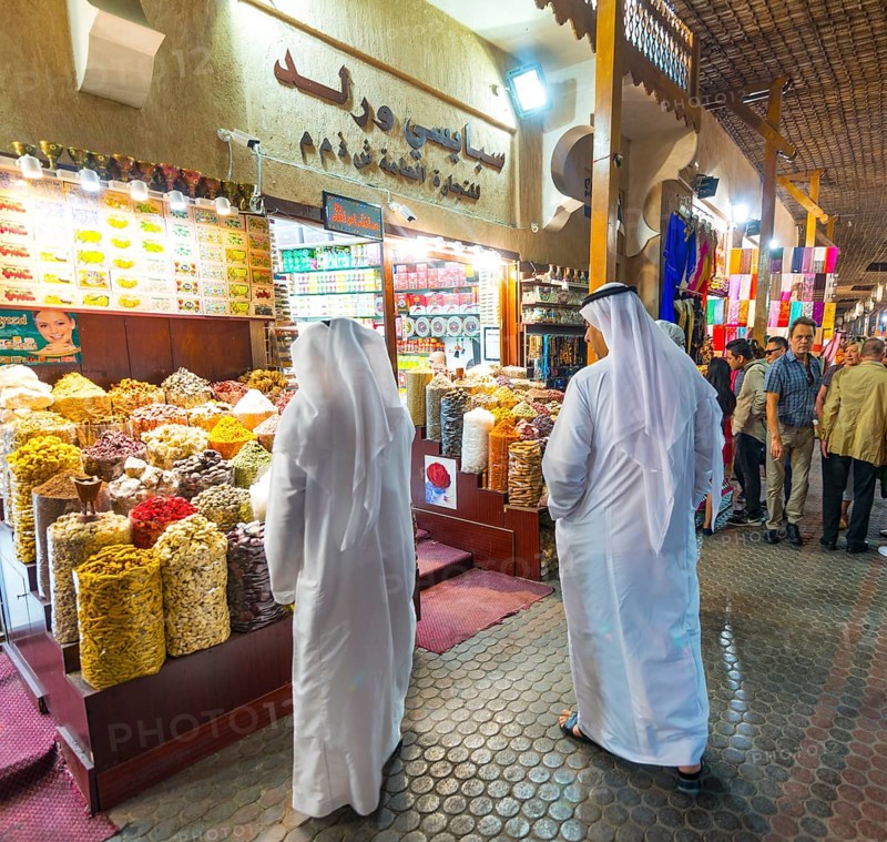 Two Arabs in white robes