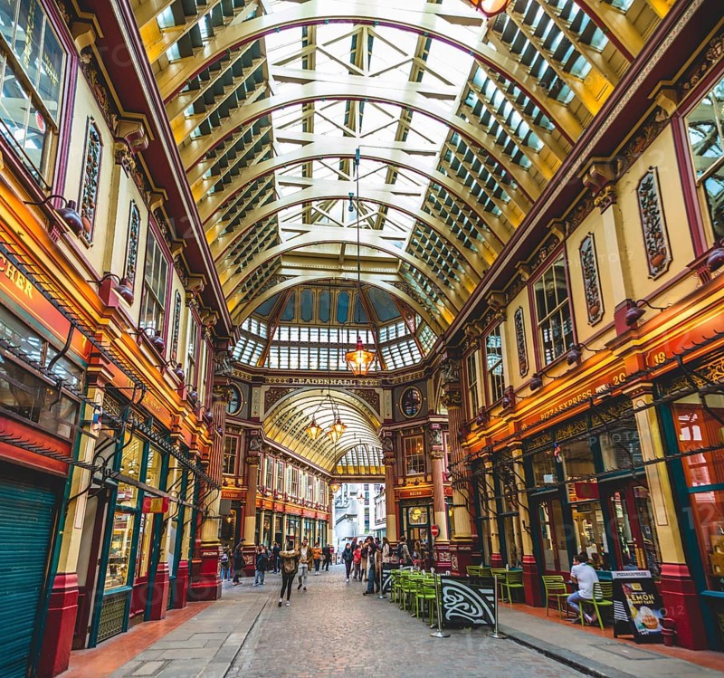 Covered market hall