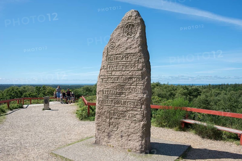 Boulder with modern inscription on the Blabjerg