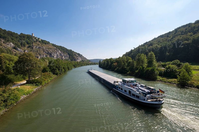Cargo ship on Rhine-Main-Danube Canal