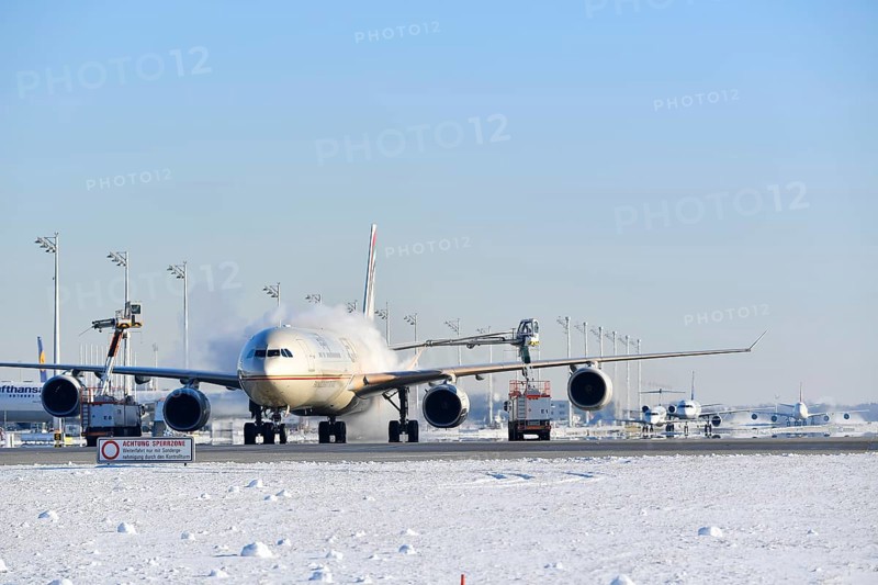 Aircraft is de-iced