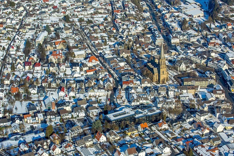 Cityscape in winter