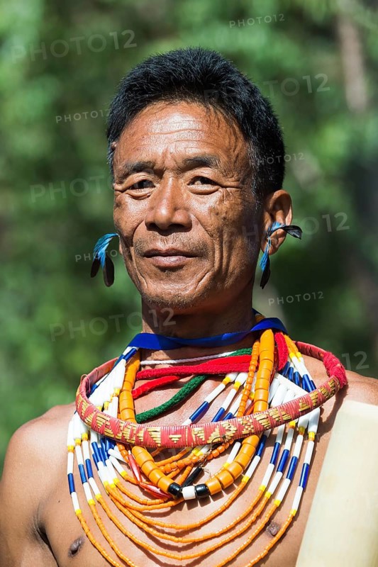 Naga tribal man in traditional outfit