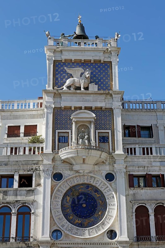 Clock tower Torre dell Orologio with astronomical clock