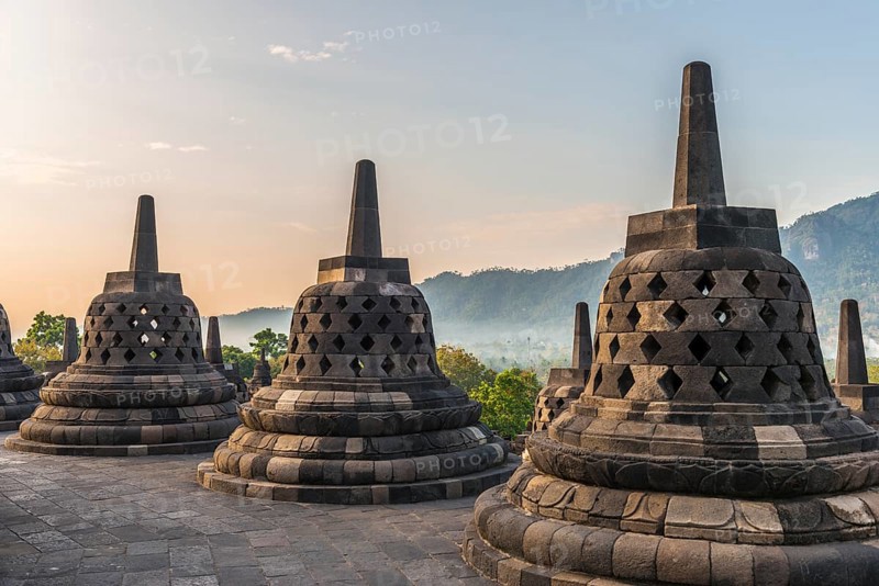 Borobudur Temple at sunrise