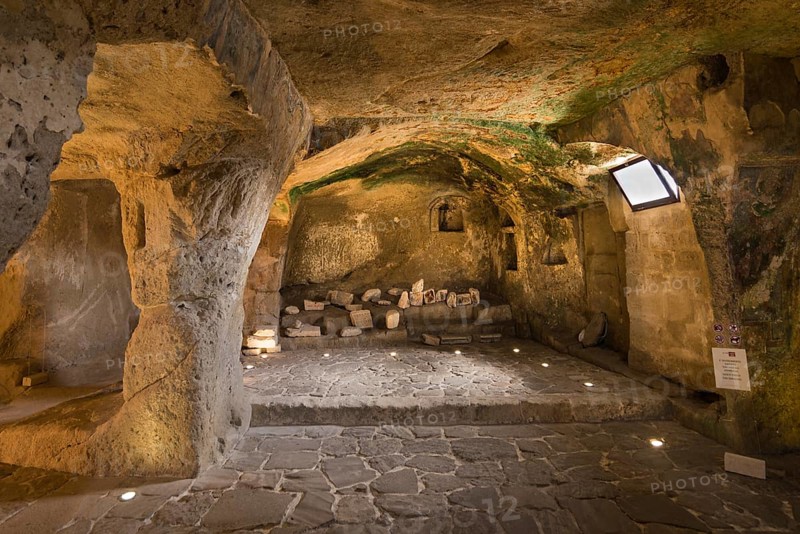 In the cave church Santa Barbara