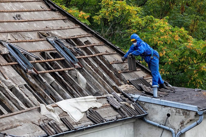 Demolition of an older residential building