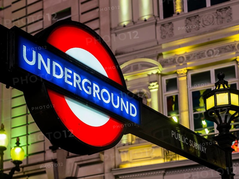 Illuminated Underground sign