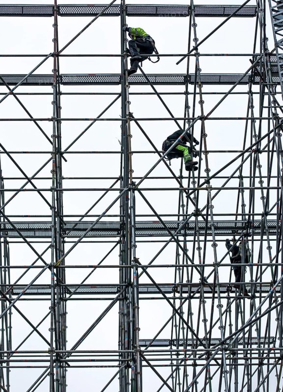 Scaffolders at work