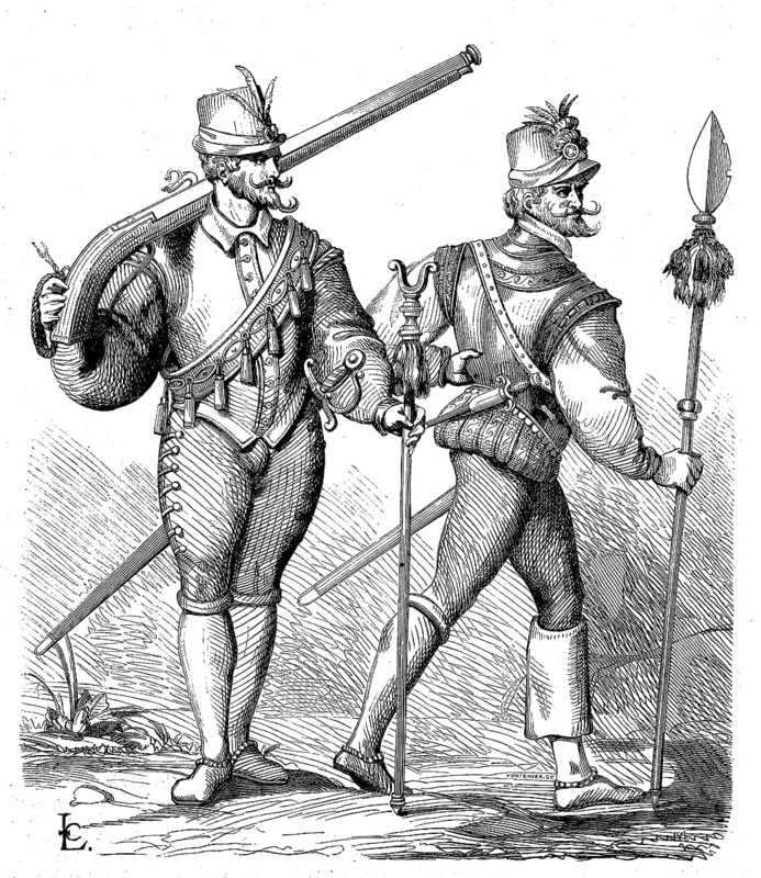 Musketeer and officer of the infantry