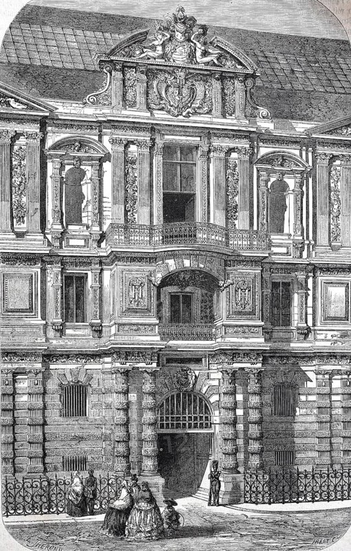 Entrance to the old Royal Library at the Louvre