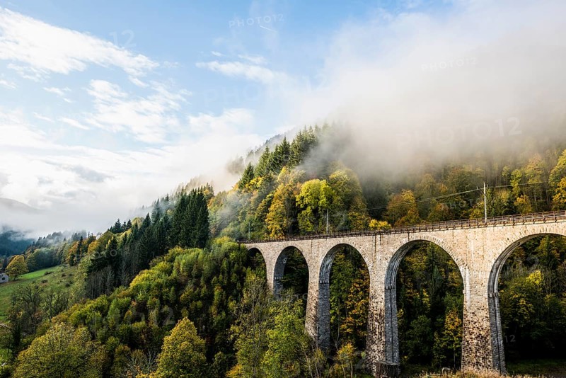 Railway bridge in the Ravenna gorge