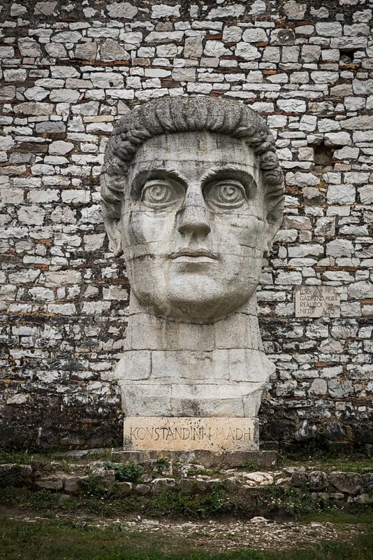 Oversized bust of Constantine the Great