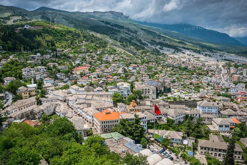 View from the castle over the city