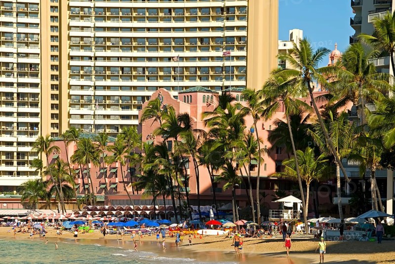 Outside of The Pink Palace of the Pacific